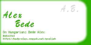 alex bede business card